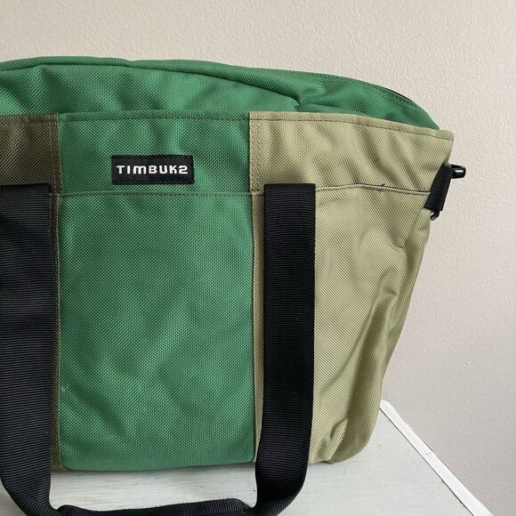 Timbuk2 Classic Messenger Bag Green Colorblock Bicycle Commute Laptop College - Picture 4 of 12